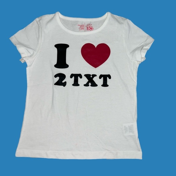 Nwot Girl’s message Tee fun summer 🌞 wear - Picture 1 of 2